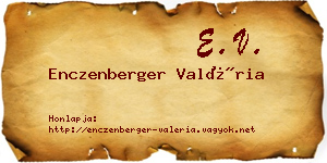 Enczenberger Valéria névjegykártya